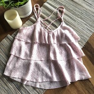 ✨Abercrombie Kids Pink Sheer Tank Size S✨